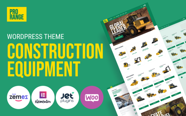 ProRange - Construction Equipment WordPress Theme - Image 1