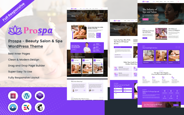 Prospa - Beauty Salon & Spa WordPress Theme - Image 1