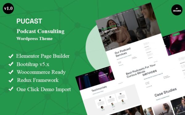 Pucast - Podcast Wordpress Theme - Image 1