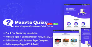 Puerto quizy premium quiz builder script saas codermarket.png
