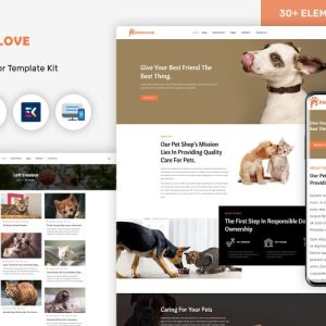 PuppyLove - Pet Services Multipurpose WordPress Elementor Theme