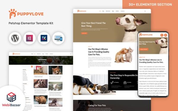PuppyLove - Pet Services Multipurpose WordPress Elementor Theme - Image 1