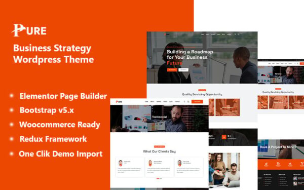 Pure - Business Strategy Wordpress Theme - Image 1