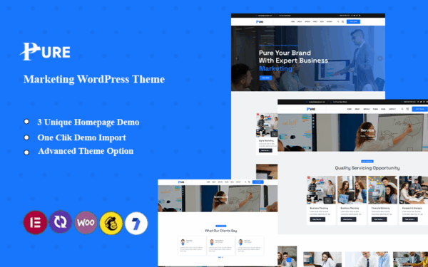 Pure - Marketing Agency Wordpress Theme - Image 1