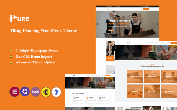 Pure - Tiling & Flooring Wordpress Theme - Image 1