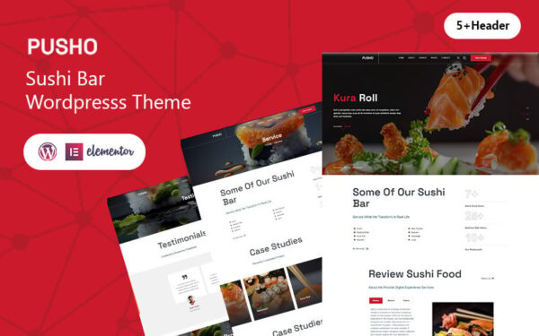 Pusho – Sushi Bar Wordpress Theme - Image 1