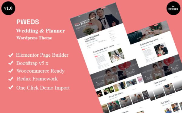Pweds -Wedding & Planner Wordpress Theme - Image 1