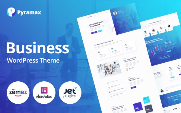 Pyramax - Consulting Classic WordPress Elementor Theme - Image 1