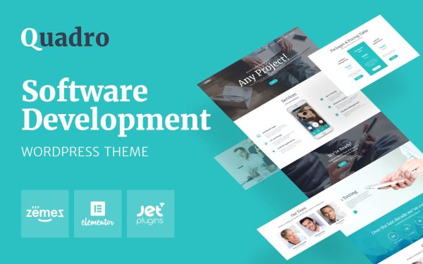 Quadro - Software Company WordPress Theme - Image 1