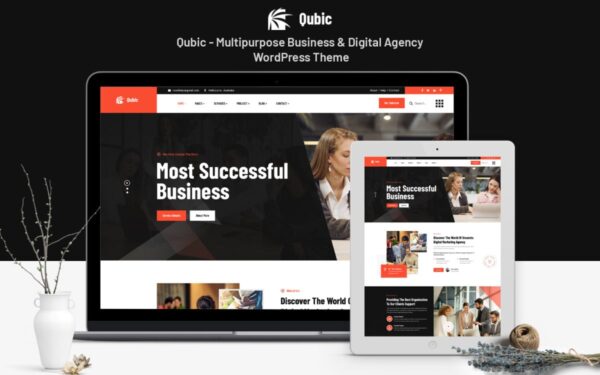 Qubic - Multipurpose Business & Digital Agency WordPress Theme - Image 1