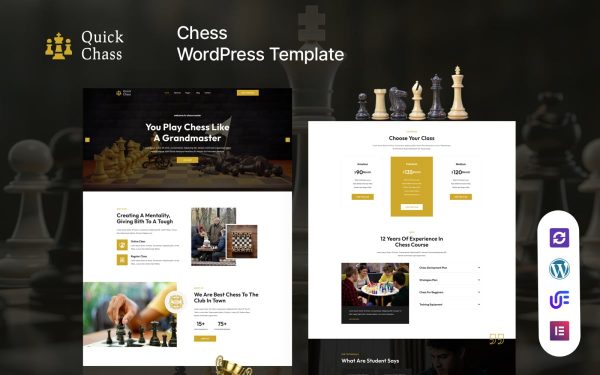 Quick Chass - Chess Club And Board Games WordPress Theme - Image 1