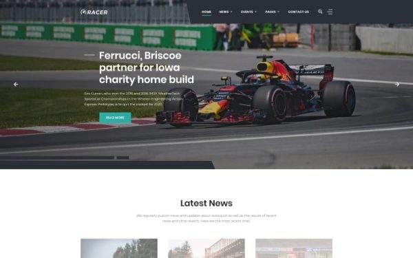 Racer - Car Sports News Website Template - Image 1