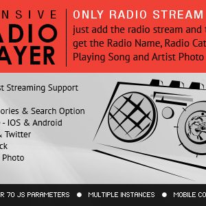 Radio Player With Playlist - Shoutcast and Icecast