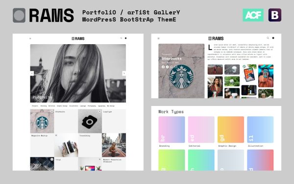 RAMS - Portfolio Artist Gallery WordPress Theme - Image 1
