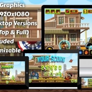 Ranger vs Zombies - HTML5 Game, Mobile Version+AdMob!!! (Construct 3 | Construct 2 | Capx)
