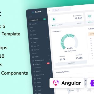 Rasket - Angular & Bootstrap Admin Dashboard Template