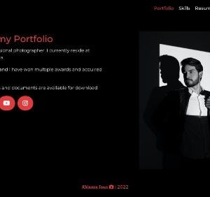 React, Bootstrap photographer's portfolio template