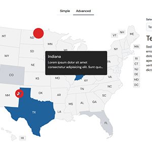 React United States SVG Map
