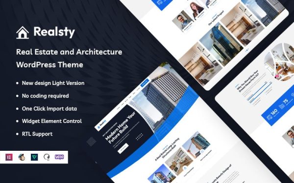 Realsty - Real Estate and Architecture WordPress Theme - Image 1