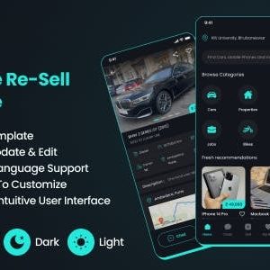 Recommerce - The Ultimate Re-Sell Marketplace | OLX clone React Native CLI template | Android & iOS