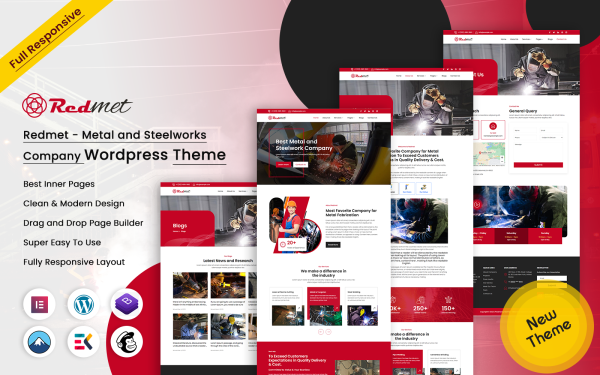 Redmet - Metal and Steelworks Company WordPress Theme - Image 1
