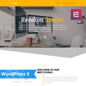 Reedom - Web Design Studio Multipurpose Minimal WordPress Elementor Theme