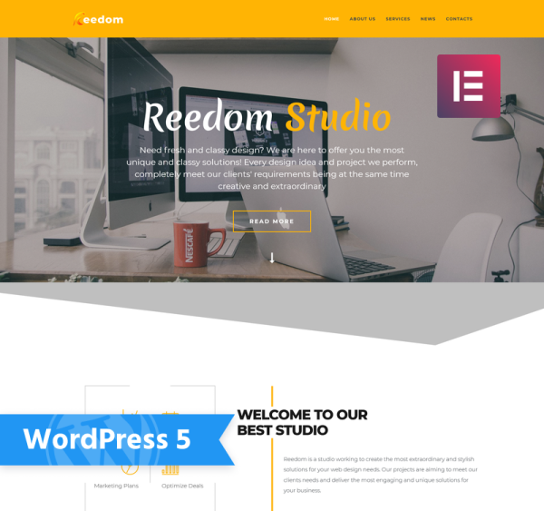 Reedom - Web Design Studio Multipurpose Minimal WordPress Elementor Theme - Image 1