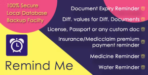 Remind me document expiry water medicine reminder app codermarket.png