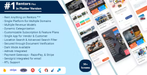 Rentors plus universal flutter app for renting and hiring codermarket.png