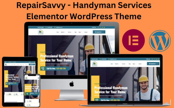 RepairSavvy - Handyman Services Elementor WordPress Theme - Image 1