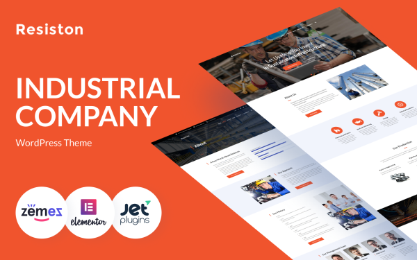 Resiston - Industrial Company WordPress Elementor Theme - Image 1