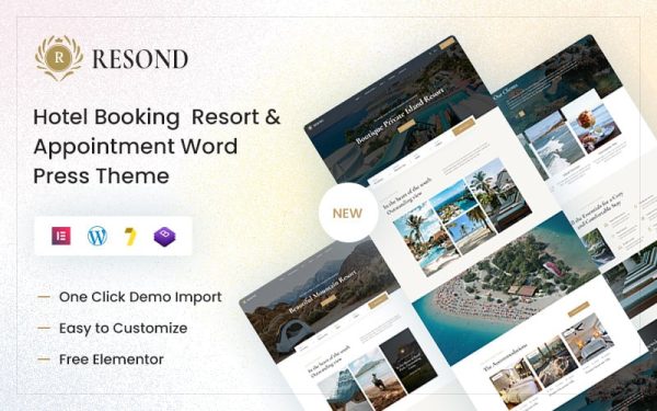 Resond - Hotel Booking Resort & Appointment WordPress Theme - Image 1