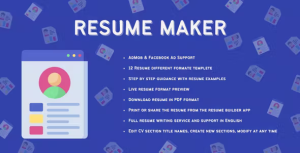 Resume maker cv maker with admob facebook mediation codermarket.png