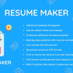 Resume PDF Maker - AdMob, Facebook ads