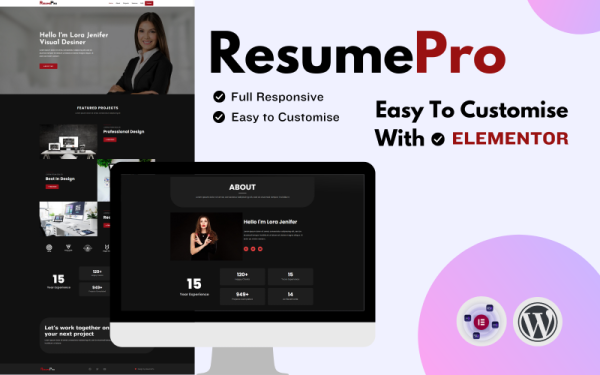 ResumePro Minimalist Portfolio- Wordpress Theme - Image 1