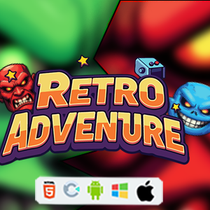 Retro Adventure - Construct 3 Game (HTML5, AdMob, C3P)
