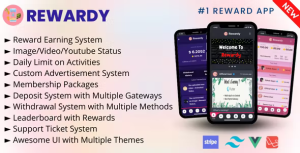 Rewardy status app with reward points pwa backend codermarket.png