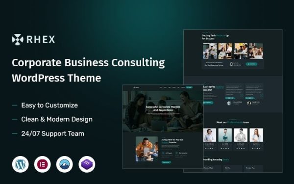 Rhex - Corporate Business Consulting WordPress Theme - Image 1