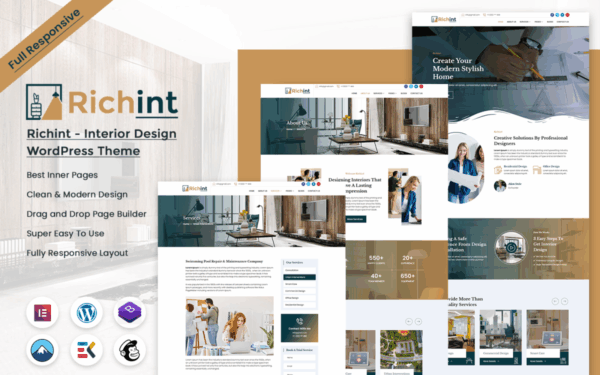 Richint - Interior Design WordPress Theme - Image 1