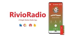 Rivioradio a single station radio app admob firebase onesignal .jpeg