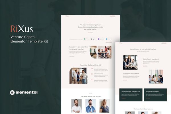 RiXus - Venture Capital Elementor Template Kit - Image 1