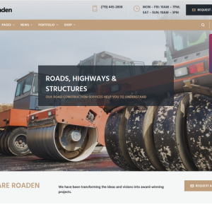 Roaden - Road Construction Elementor WordPress Theme