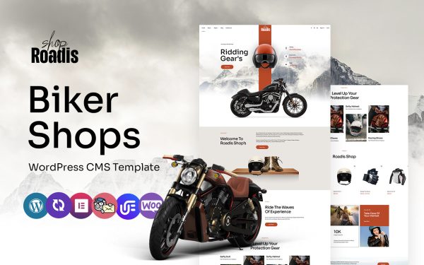 Roadis - Biker Shop Multipurpose WordPress Elementor Theme - Image 1