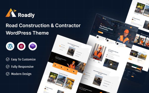 Roadly – Road Construction & Contractor WordPress Theme - Image 1