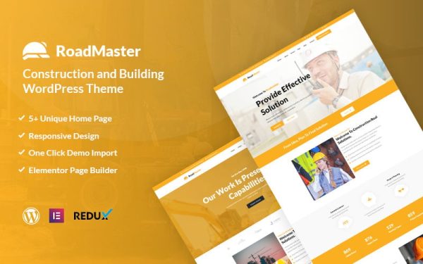 Roadmaster - Construction and Building WordPress Theme - Image 1