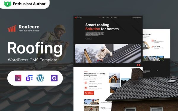 Roafcare - Roofing Company Responsive WordPress Elementor Theme - Image 1