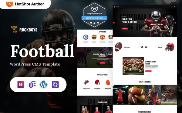 Rockboys - Football, Soccer And Sport Clubs Multipurpose WordPress Elementor Theme - Image 1