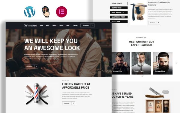 Rockstars - Luxury Salon & Barbershop WordPress Theme - Image 1