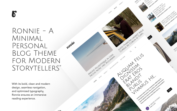 Ronnie - Personal Blog Wordpress Theme - Image 1