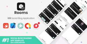 Rooms ios social blog application codermarket.png